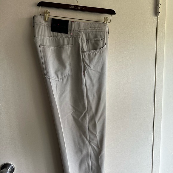 Kiton Other - Kiton Wool Stone Red Accent Chinos